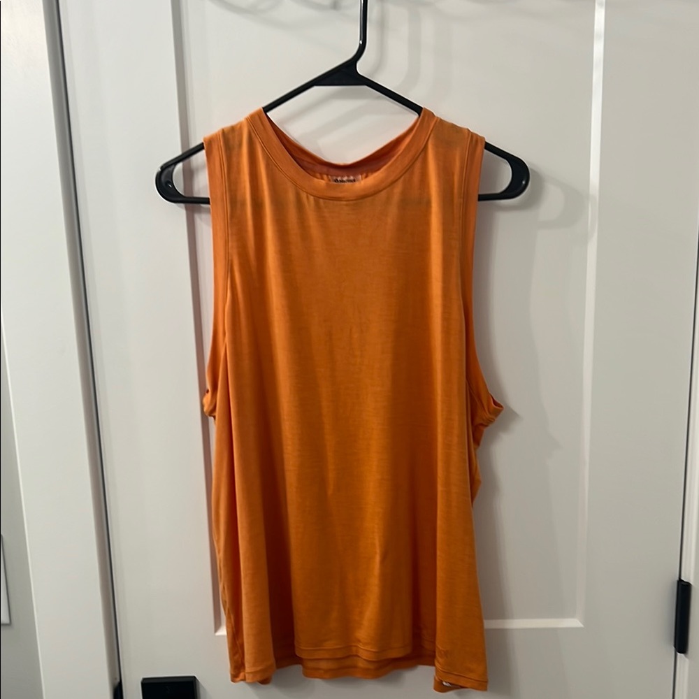 Marmot Orange Sleeveless Muscle Tee Relaxed Fit